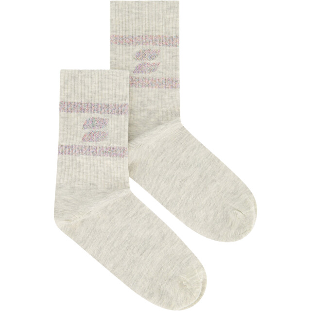 By-Bar Amsterdam Logo sparkle socks light grey melee 25128403-815 large