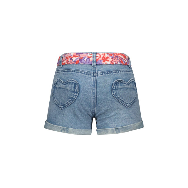 B.Nosy Zomer jeans short meisjes denim riem patty Y502-5605-187 large