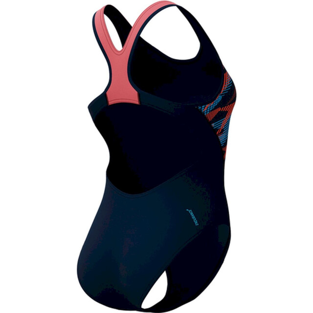 Speedo eco+ plastisol laneback nav/ora badpak sport dames 069130_472-46 large