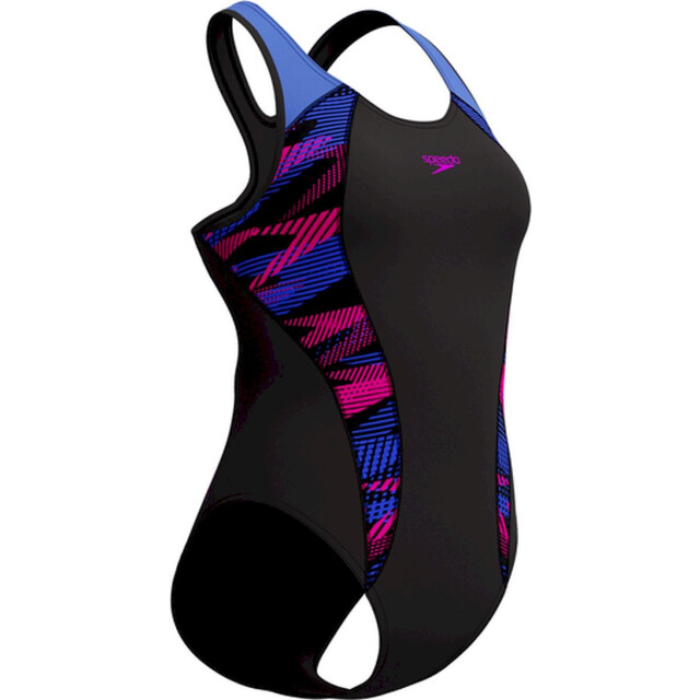 Speedo eco+ plastisol laneback bla/blu badpak sport dames 069123_992-44 large