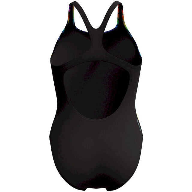 Speedo eco+ dig printed medalist bla/yel badpak sport dames 069131_994-36 large