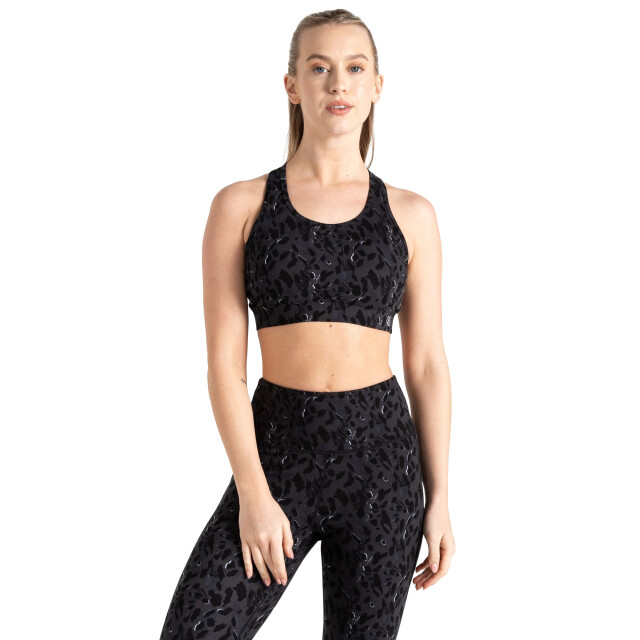 Dare2b Dames swift ii sportbeha met dierenprint UTRG10296_black large
