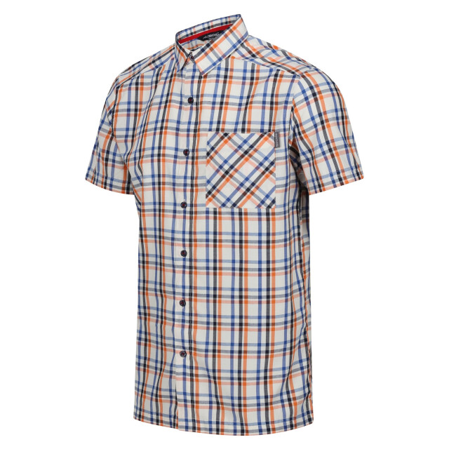 Regatta Heren mindano viii geruit overhemd met korte mouwen UTRG9776_newroyalpersimmon large