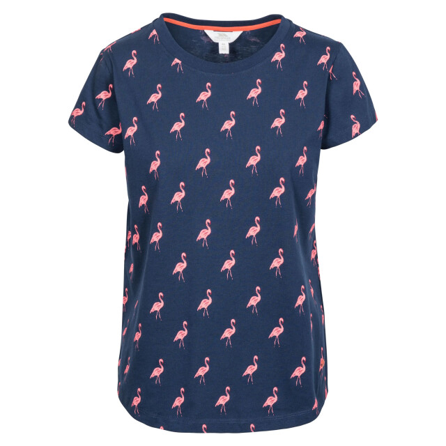 Trespass Dames carolyn korte mouwen t shirt met patronen UTTP4702_navyflamingo large