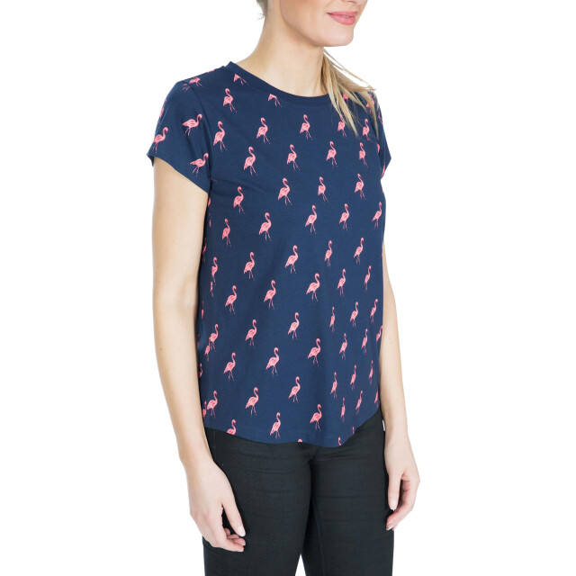 Trespass Dames carolyn korte mouwen t shirt met patronen UTTP4702_navyflamingo large