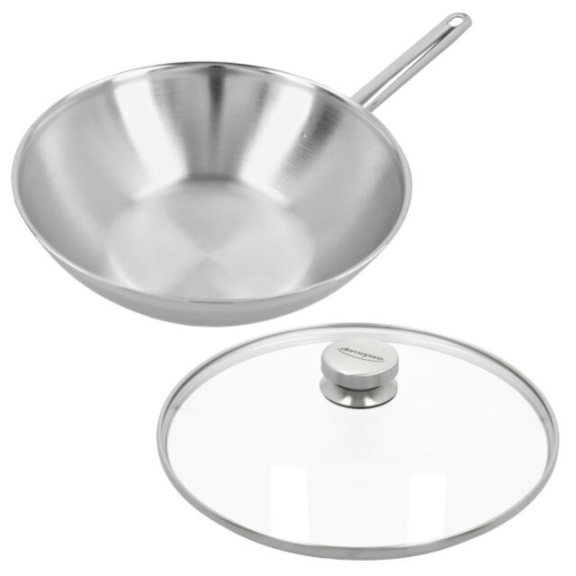 Demeyere Apollo 7 wok 30 cm met glazen deksel 52930 NP large