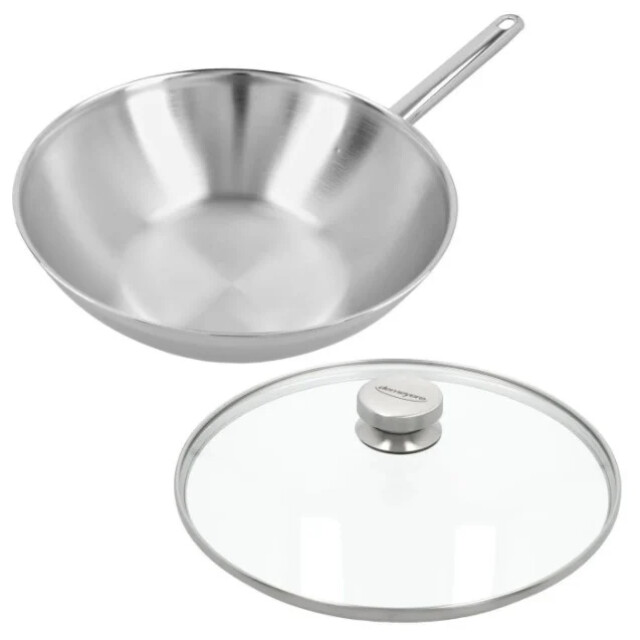 Demeyere Apollo 7 wok 30 cm met glazen deksel 52930 NP large