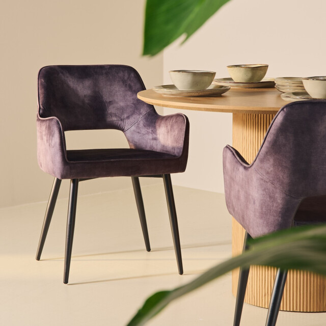 Multifurn 2x eetkamerstoel ray velvet (set van 2) 3082651 large