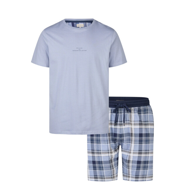 Phil & Co Heren korte pyjama set shortama geruit PH-506-02 large