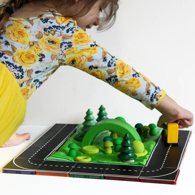 Learn and Grow Toys Learn and grow magnetische toppers weg pakket 40 delig MTT-40PC-ROAD large