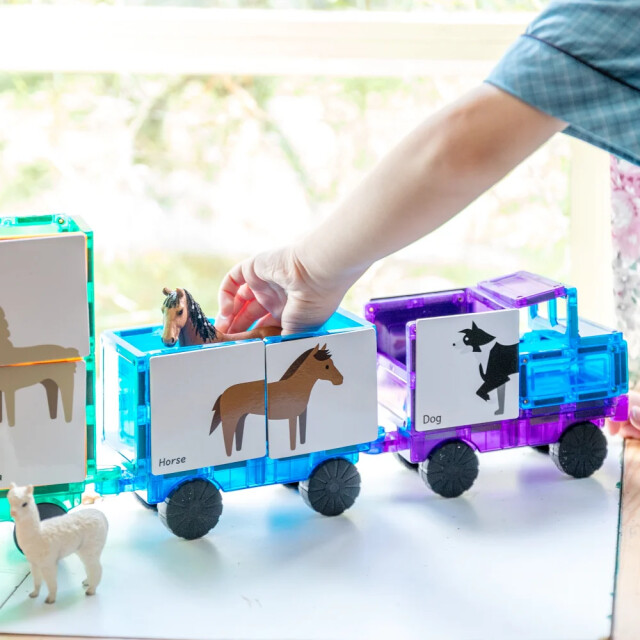 Learn and Grow Toys Learn and grow magnetische toppers dieren duo 40 delig MTT-40PC-ANI large
