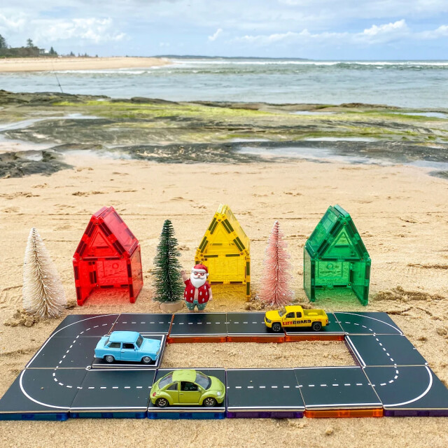 Learn and Grow Toys Learn and grow magnetische toppers weg pakket 40 delig MTT-40PC-ROAD large