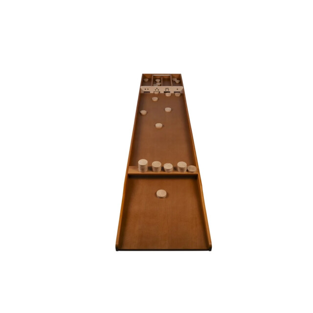 Longfield Games Longfield sjoelbak deluxe premium met 30 sjoelstenen wedstrijdsjoelbak 200 cm dark finish 340668 large
