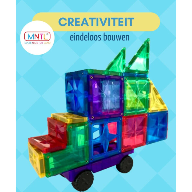 MNTL Magnetic tiles magnetische tegels rainbow 29 stuks MNTL-T02 large