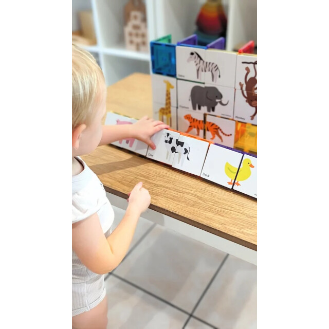 Learn and Grow Toys Learn and grow magnetische toppers dieren duo 40 delig MTT-40PC-ANI large