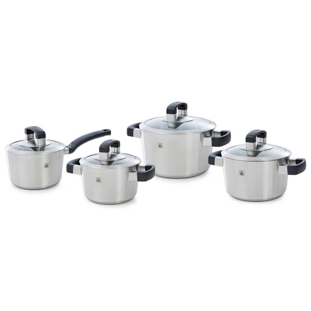 BK Cookware Bk conical cool glas pannenset 4 delig met glazen deksels B4375.004 large