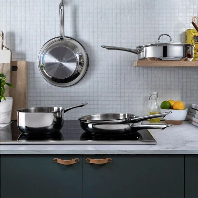 BK Cookware Bk bright hapjespan 28 cm rvs glazen deksel CC005749-001 large