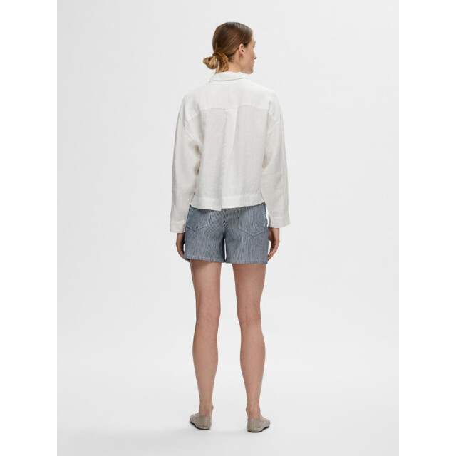 Selected Femme slflinnie ls linen shirt noos 16093807 snow white 06615.112.0102 large