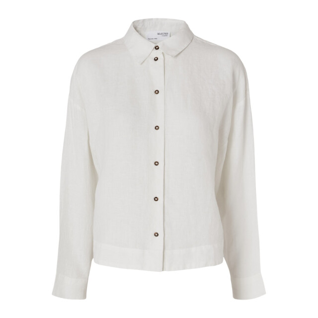 Selected Femme slflinnie ls linen shirt noos 16093807 snow white 06615.112.0102 large