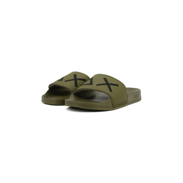 SUN68 X35102 slippers logo 19 militare X35102 large