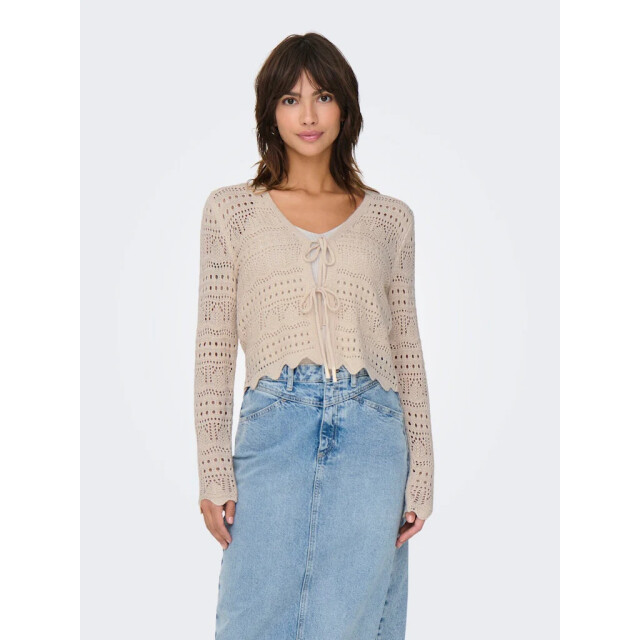 Jacqueline de Yong Sun lay l/s v-neck tie cardigan 15347234 large