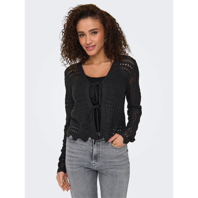Jacqueline de Yong Sun lay l/s v-neck tie cardigan 15347234 large