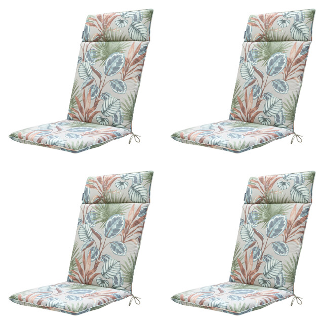 Madison tuinstoelkussen hoge rug cala natural ca. 120x50 cm set van 4 3082958 large