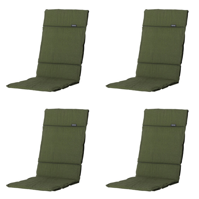 Madison tuinkussen fiber deluxe panama green ca. 125x50 cm set van 4 3083539 large