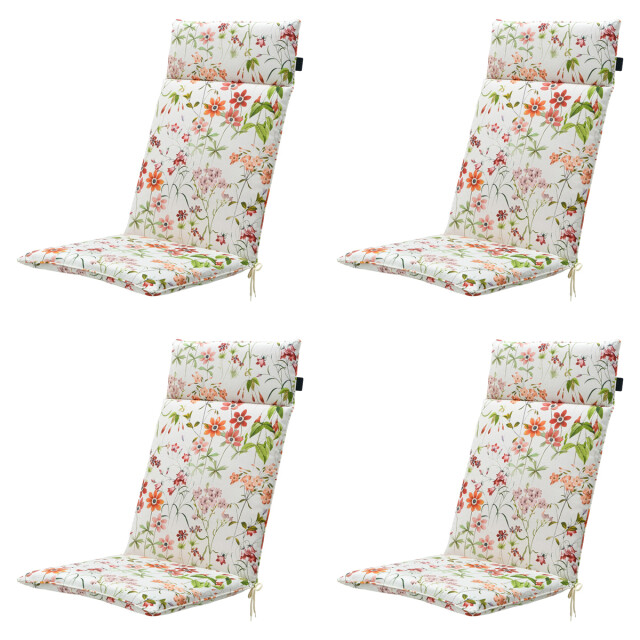 Madison tuinstoelkussen hoge rug milly natural ca. 120x50 cm set van 4 3082959 large
