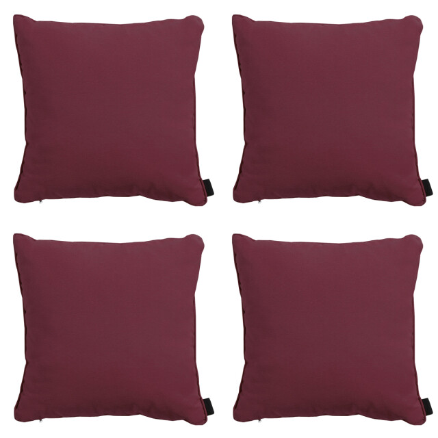 Madison sierkussen panama bordeaux ca. 60x60 cm set van 4 3083260 large
