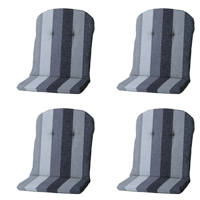 Madison kuipstoelkussen hoge rug victoria grey ca. 96x45 cm set van 4 3082978 large