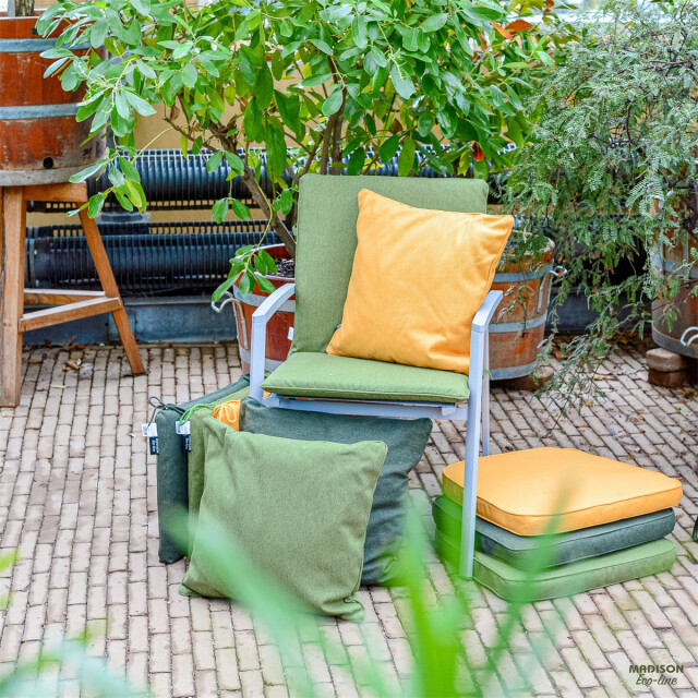 Madison sierkussen green canvas eco+ ca. 50x50 cm set van 4 3083172 large