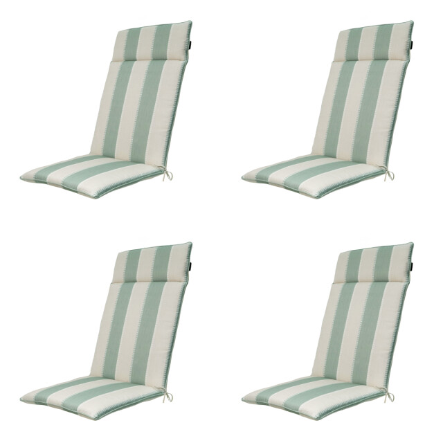 Madison tuinstoelkussen hoge rug banda kaki ca. 120x50 cm set van 4 3082916 large