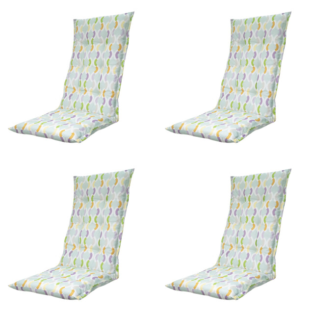 Madison tuinstoelkussen hoge rug trivia mint ca. 123x50 cm set van 4 3083056 large