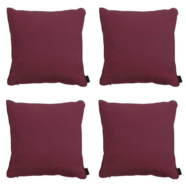 Madison sierkussen panama bordeaux ca. 45x45 cm set van 4 3083236 large