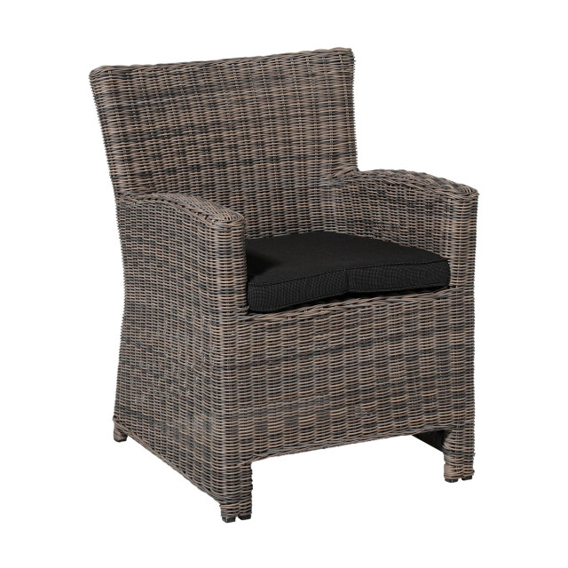 Madison zitkussen wicker rib black ca. 48x48 cm set van 4 3083016 large