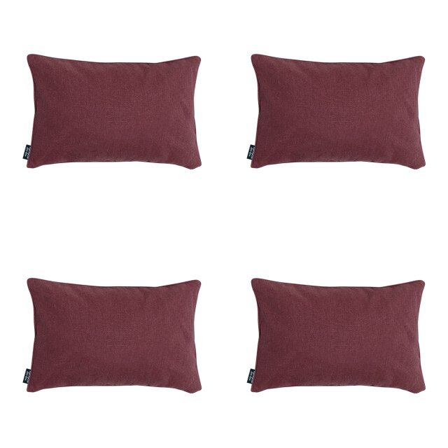 Madison sierkussen bordeaux canvas eco+ ca. 30x50 cm set van 4 3083097 large