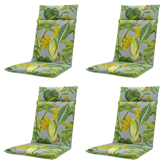 Madison tuinstoelkussen hoge rug la grave grey ca. 120x50 cm set van 4 3082956 large