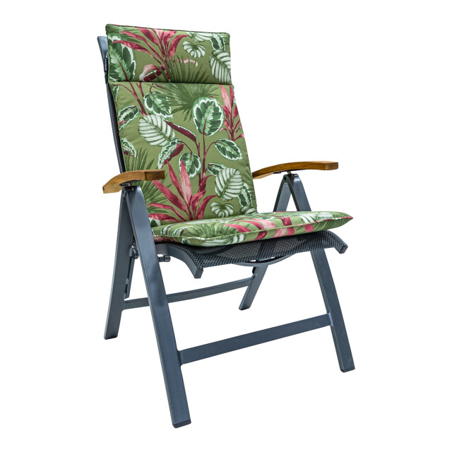 Madison tuinstoelkussen hoge rug cala green ca. 120x50 cm set van 4 3082957 large