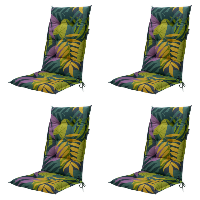 Madison tuinstoelkussen hoge rug iven green ca. 123x50 cm set van 4 3083037 large