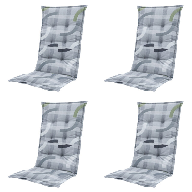 Madison tuinstoelkussen hoge rug tess sage ca. 123x50 cm set van 4 3083039 large