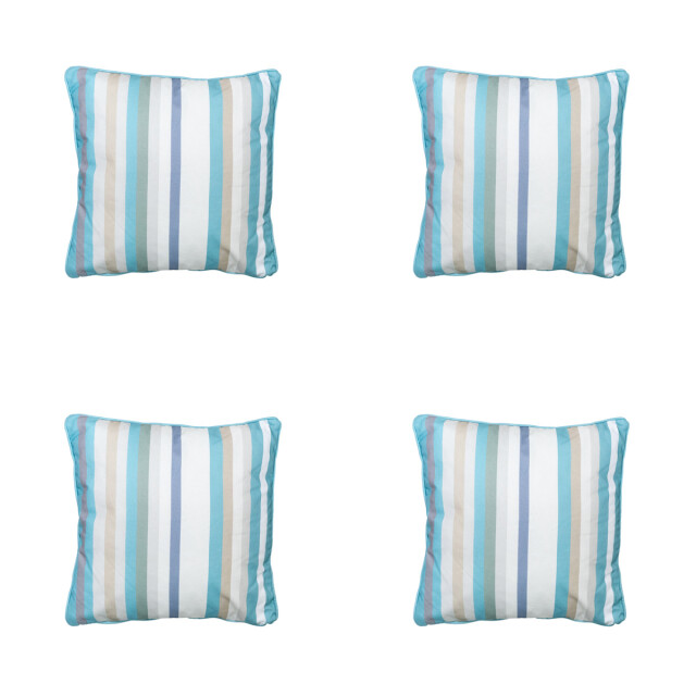 Madison sierkussen righe azure ca. 50x50 cm set van 4 3083160 large