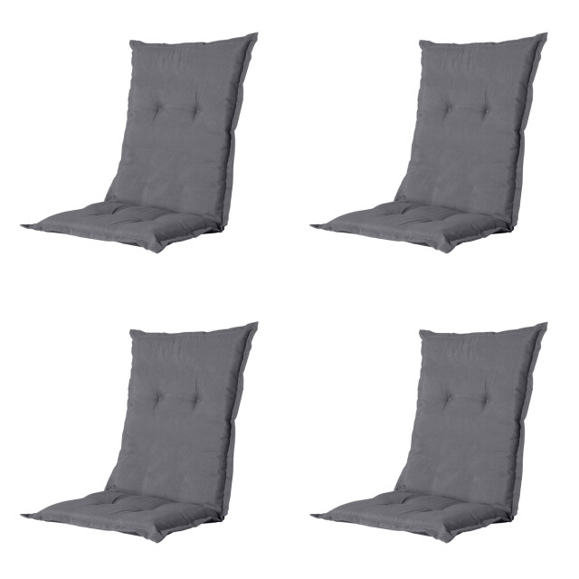 Madison tuinstoelkussen lage rug oxford grey ca. 105x50 cm set van 4 3083000 large