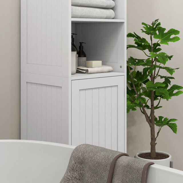 4goodz Kleankin badkamerkast 40x38x160cm 3 vakken en 1 kastvak 3083456 large