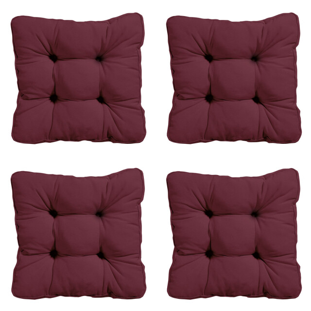Madison zitkussen florance panama bordeaux ca. 47x47 cm set van 4 3082896 large
