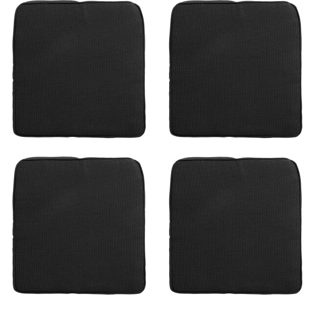 Madison zitkussen wicker rib black ca. 48x48 cm set van 4 3083016 large