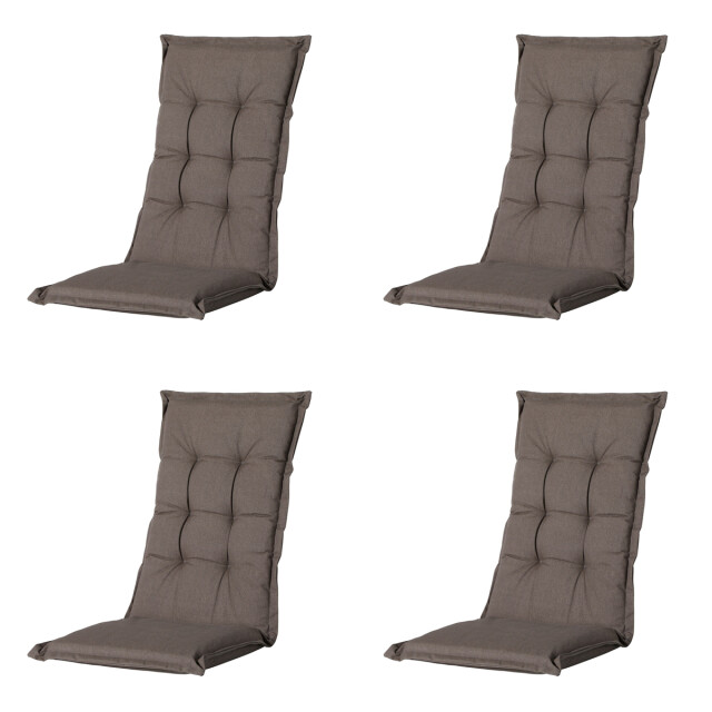 Madison tuinstoelkussen hoge rug oxford ca. 123x50 cm set van 4 3083077 large