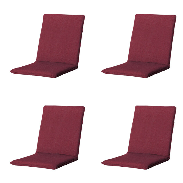Madison stapelstoelkussen panama bordeaux ca. 97x49 cm set van 4 3083577 large