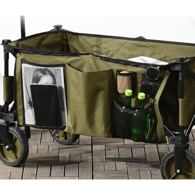 4goodz Outsunny strandwagen opvouwbaar met tafel afdekking 5 zakken 3083457 large