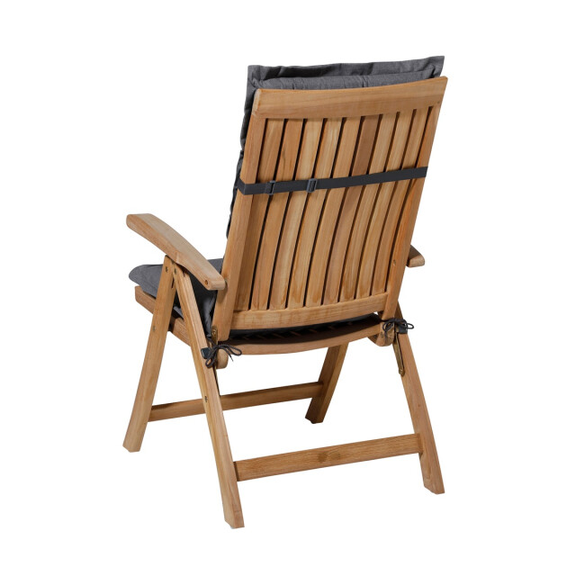 Madison tuinstoelkussen lage rug oxford grey ca. 105x50 cm set van 4 3083000 large